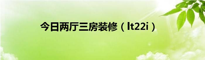 今日两厅三房装修（lt22i）