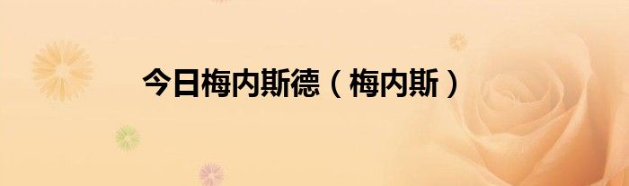 今日梅内斯德（梅内斯）