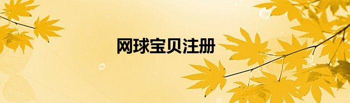 网球宝贝注册