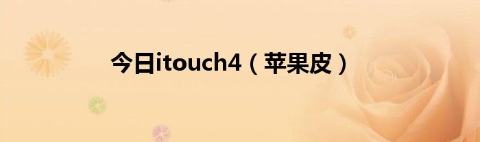 今日itouch4（苹果皮）