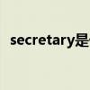secretary是什么意思（secretary的用法）