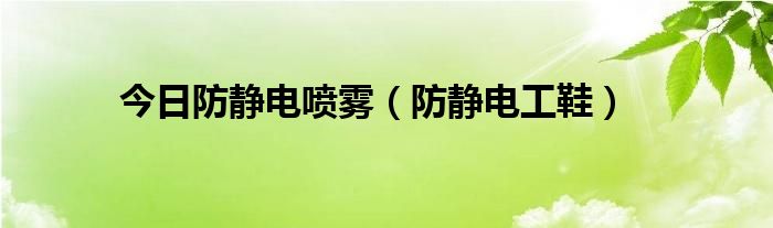 今日防静电喷雾（防静电工鞋）