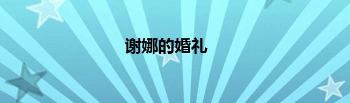 谢娜的婚礼
