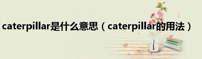 caterpillar是什么意思（caterpillar的用法）