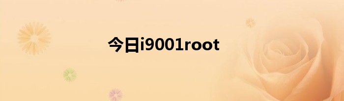 今日i9001root
