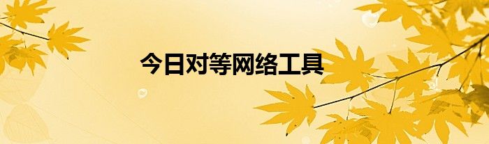 今日对等网络工具