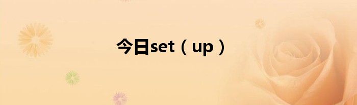 今日set（up）
