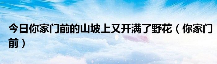 今日你家门前的山坡上又开满了野花（你家门前）