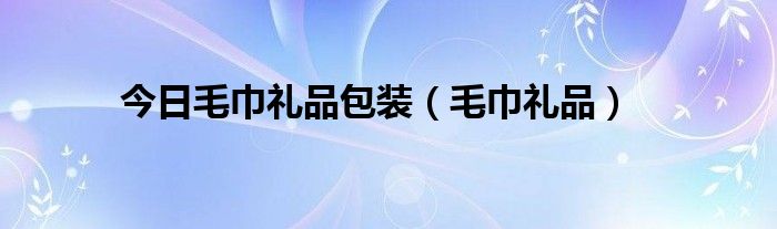 今日毛巾礼品包装（毛巾礼品）
