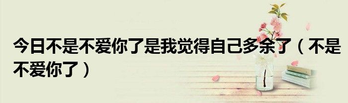 今日不是不爱你了是我觉得自己多余了（不是不爱你了）