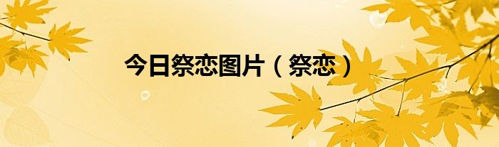 今日祭恋图片（祭恋）