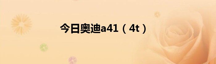 今日奥迪a41（4t）