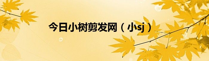 今日小树剪发网（小sj）