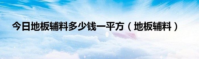 今日地板辅料多少钱一平方（地板辅料）