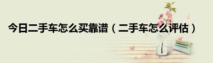 今日二手车怎么买靠谱（二手车怎么评估）