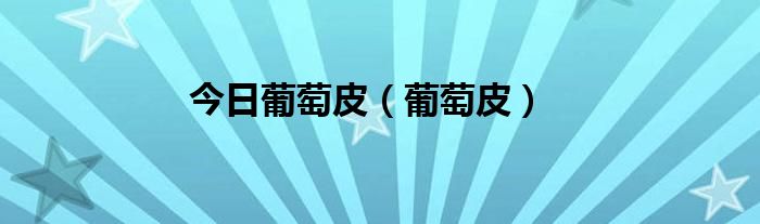 今日葡萄皮（葡萄皮）