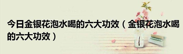 今日金银花泡水喝的六大功效（金银花泡水喝的六大功效）