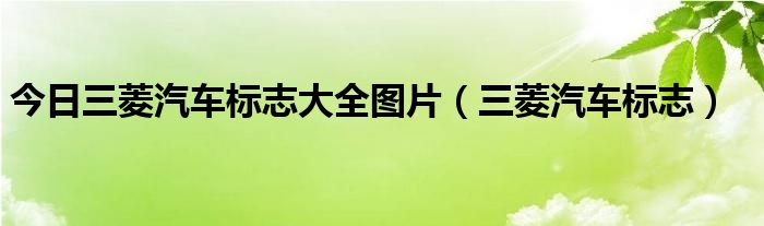 今日三菱汽车标志大全图片（三菱汽车标志）