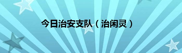 今日治安支队（治闲灵）