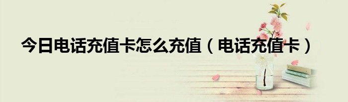 今日电话充值卡怎么充值（电话充值卡）