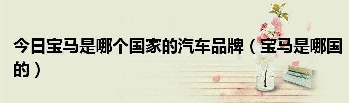 今日宝马是哪个国家的汽车品牌（宝马是哪国的）
