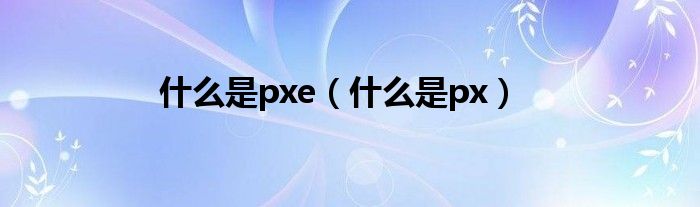 什么是pxe（什么是px）