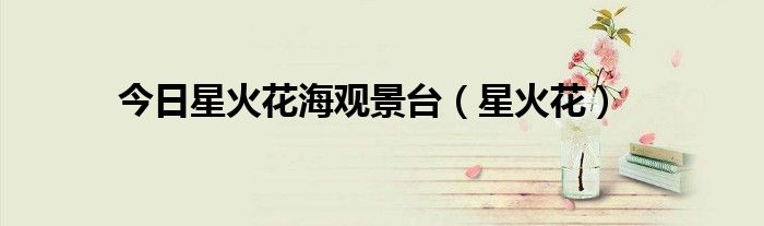 今日星火花海观景台（星火花）