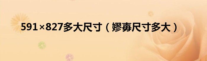591×827多大尺寸（嫪毐尺寸多大）