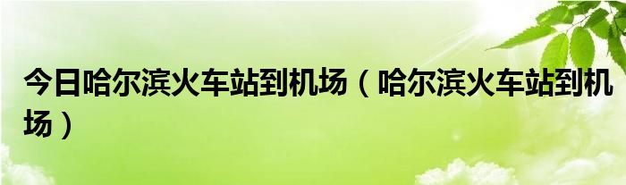 今日哈尔滨火车站到机场（哈尔滨火车站到机场）