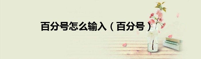 百分号怎么输入（百分号）