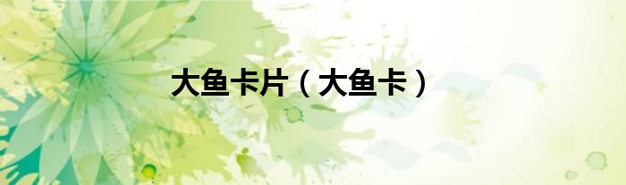 大鱼卡片（大鱼卡）