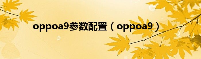 oppoa9参数配置（oppoa9）