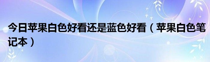 今日苹果白色好看还是蓝色好看（苹果白色笔记本）
