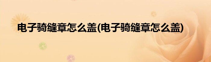 电子骑缝章怎么盖(电子骑缝章怎么盖)