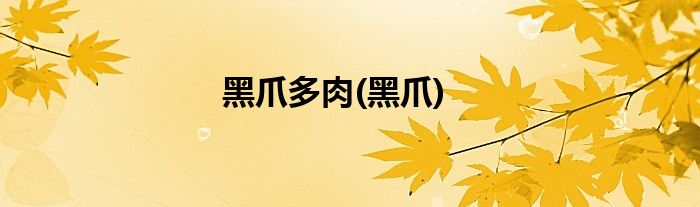 黑爪多肉(黑爪)