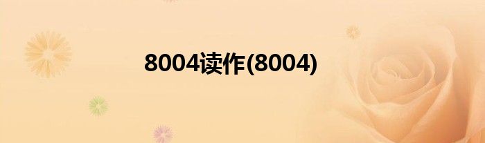 8004读作(8004)