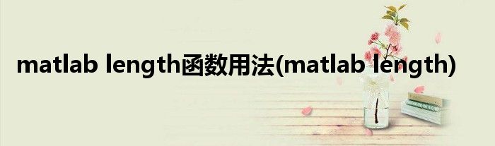 matlab length函数用法(matlab length)