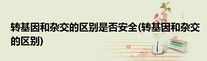 转基因和杂交的区别是否安全(转基因和杂交的区别)