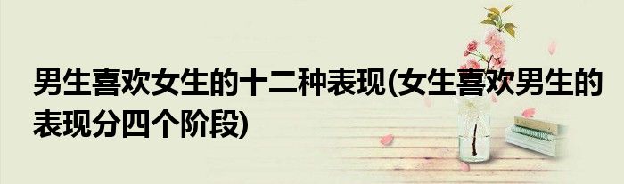 男生喜欢女生的十二种表现(女生喜欢男生的表现分四个阶段)