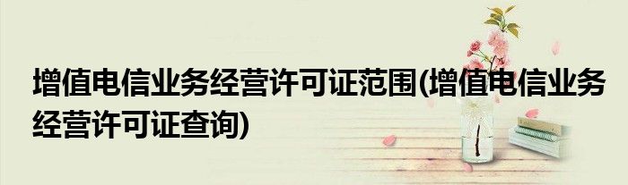 增值电信业务经营许可证范围(增值电信业务经营许可证查询)