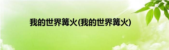 我的世界篝火(我的世界篝火)