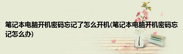 笔记本电脑开机密码忘记了怎么开机(笔记本电脑开机密码忘记怎么办)