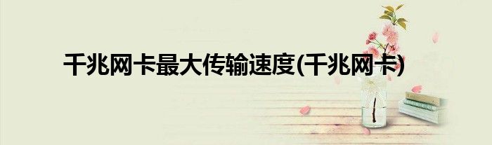 千兆网卡最大传输速度(千兆网卡)