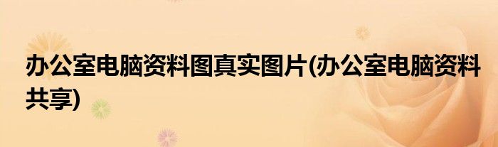 办公室电脑资料图真实图片(办公室电脑资料共享)