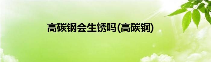 高碳钢会生锈吗(高碳钢)
