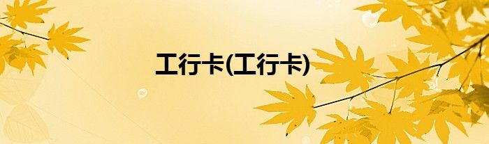 工行卡(工行卡)