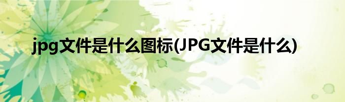 jpg文件是什么图标(JPG文件是什么)