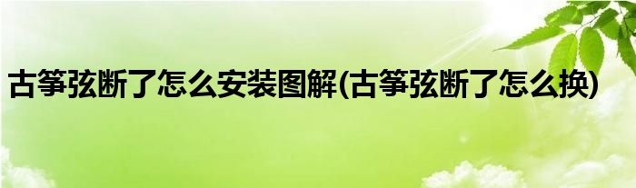 古筝弦断了怎么安装图解(古筝弦断了怎么换)
