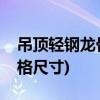 吊顶轻钢龙骨规格规范要求(吊顶轻钢龙骨规格尺寸)