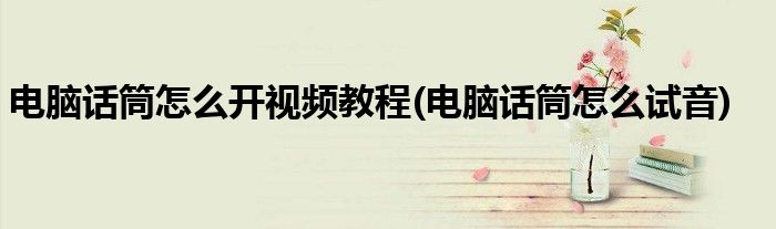 电脑话筒怎么开视频教程(电脑话筒怎么试音)